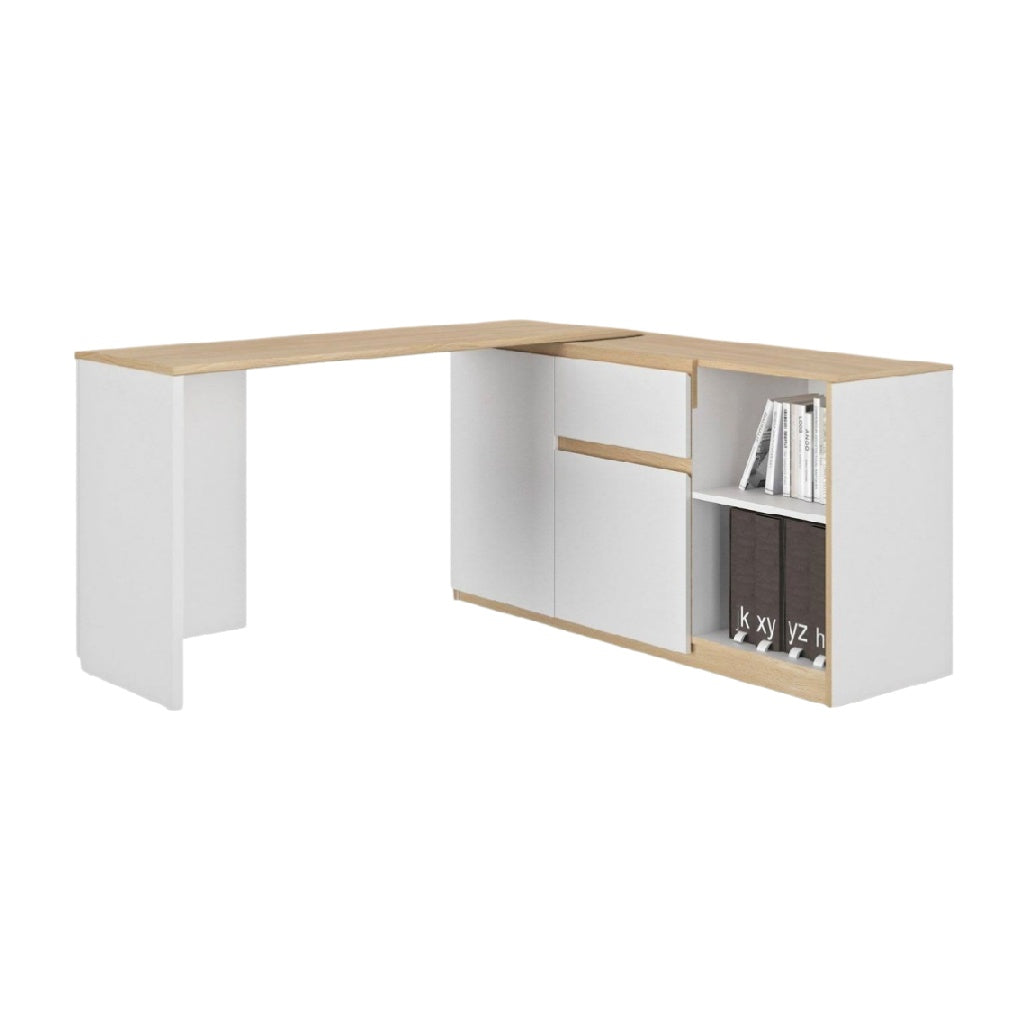 Bureau d'angle pour bureau en mélamine - 150 x 120 x 75