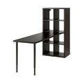 Bureau d'angle avec étagères pour espace de travail en mélamine - 120 x 60 x 75