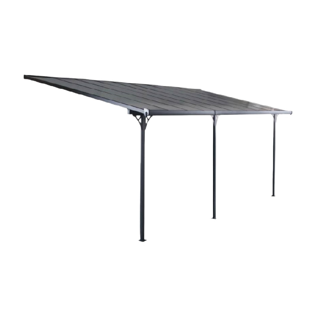 Auvent de terrasse en aluminium pour protection contre les intempéries - 300 x 500 x 250